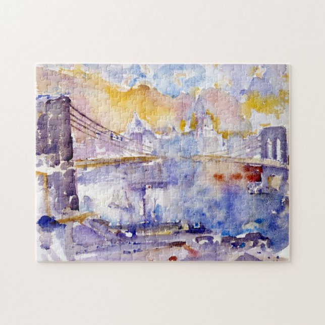Brooklyn Bridge (NYC) (av John Marin) Pussel (Horisontell)