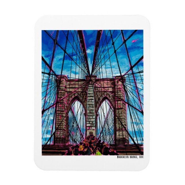Brooklyn Bridge, NYC Magnet (Vertikal)
