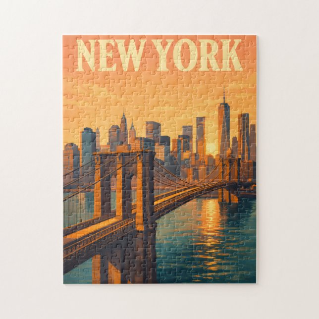 Brooklyn Bridge NYC Resa New York Pussel (Vertikal)