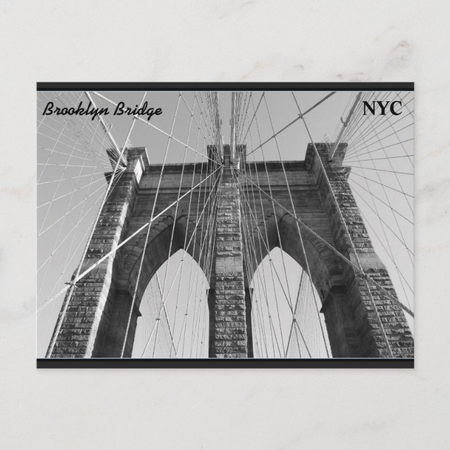 Brooklyn Bridge NYC-vykort Vykort (Framsida)