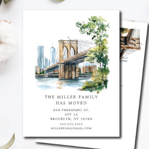 Brooklyn Bridge Nytt adress meddelande Vykort