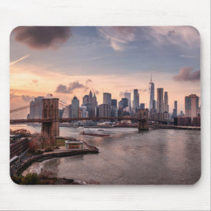 Brooklyn Bridge och Lower Manhattan Musmatta