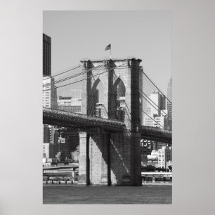 Brooklyn Bridge och Manhattan Skyline Poster