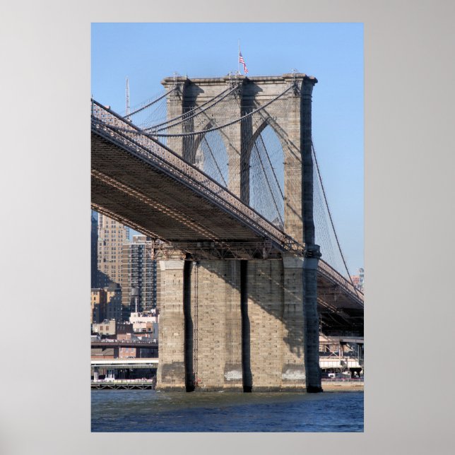 Brooklyn Bridge och Manhattan Skyline Poster (Framsidan)