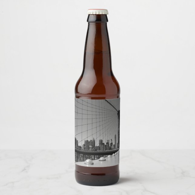 Brooklyn bridge ölflaska etikett (Framsida)