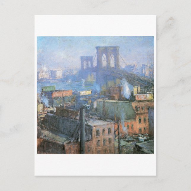 Brooklyn Bridge, Öster River, Circa 1916 Vykort (Framsida)