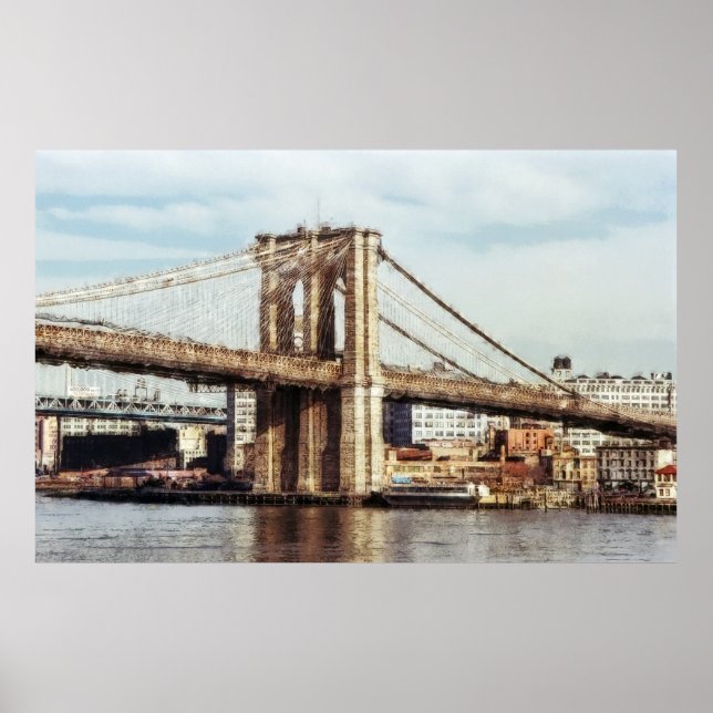 BROOKLYN BRIDGE ÖSTER TORN - NEW YORK POSTER (Framsidan)