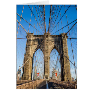 Brooklyn Bridge på morgonen i tidigt Hälsningskort