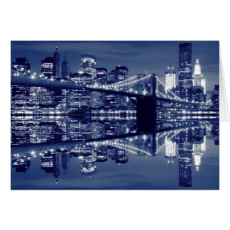 Brooklyn Bridge på natten, New York City Hälsningskort