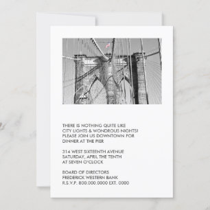 Brooklyn Bridge Party-inbjudningar Inbjudningar
