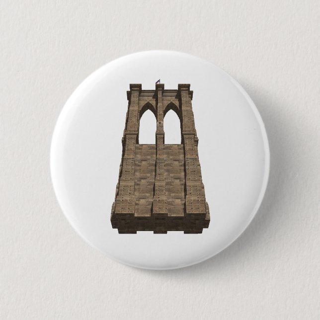 Brooklyn Bridge Pelare: 3D-modell: Knapp (Framsida)