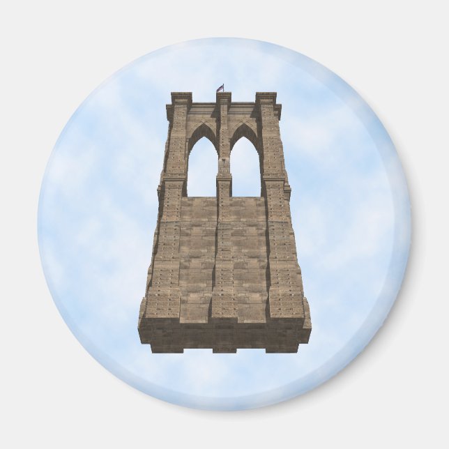 Brooklyn Bridge Pillar: 3D-modell: Magnet (Framsidan)