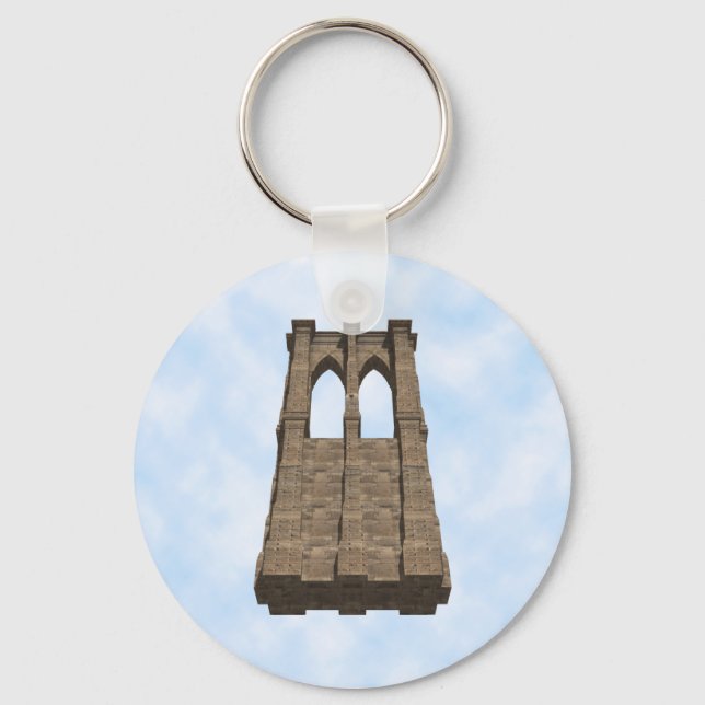 Brooklyn Bridge Pillar: 3D-modell: Nyckelkedja Nyckelring (Framsida)