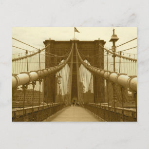 Brooklyn Bridge Postcard - vykort för New York Cit
