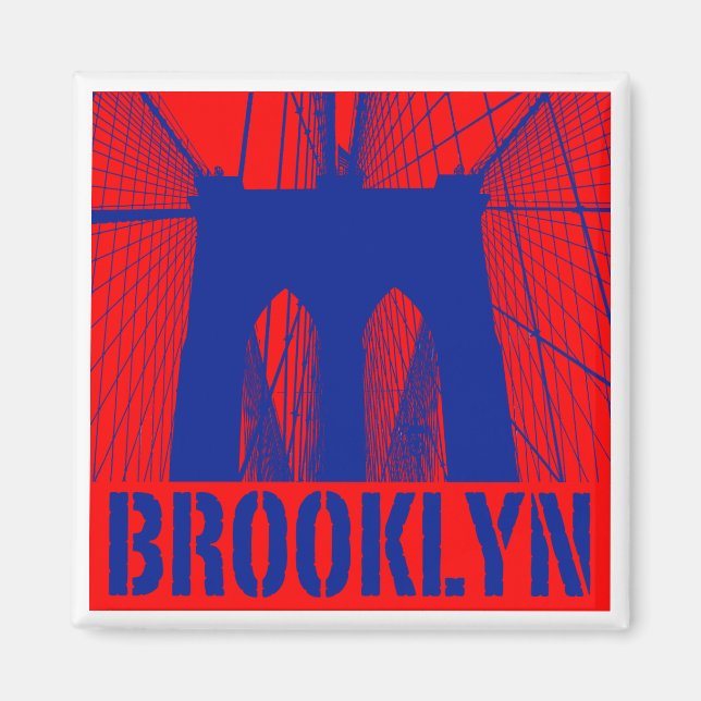 Brooklyn Bridge silhouette pride 2 Magnet (Framsidan)