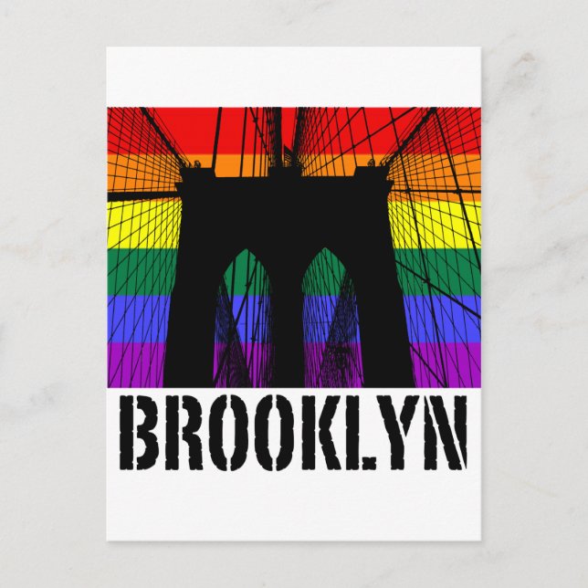 Brooklyn Bridge silhouette pride 2 Vykort (Framsida)