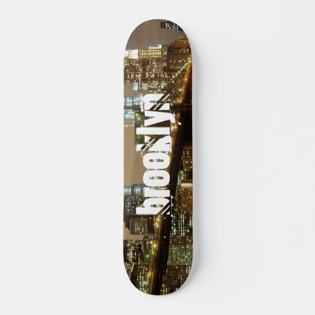 Brooklyn Bridge Skyline Skateboard Bräda 20,5 Cm (Framsida)