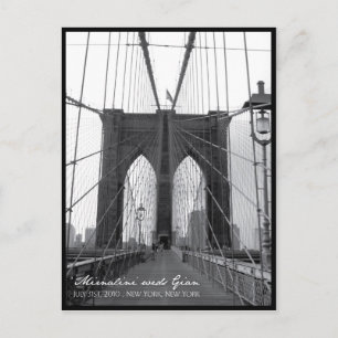 Brooklyn Bridge Spara datum Meddelande Vykort