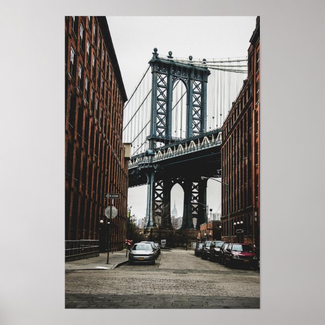 Brooklyn Bridge Street View Poster (Framsidan)