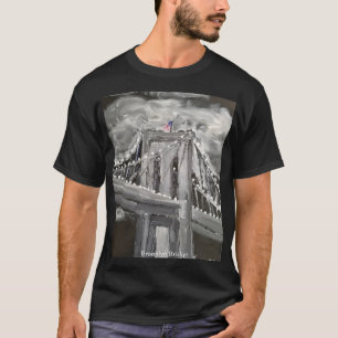 Brooklyn Bridge, svartvit T Shirt