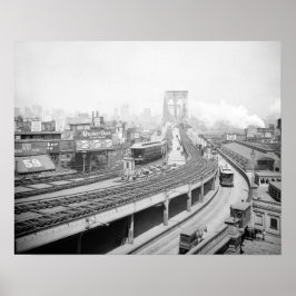 Brooklyn Bridge Terminal, 1903. Vintage Photo Poster