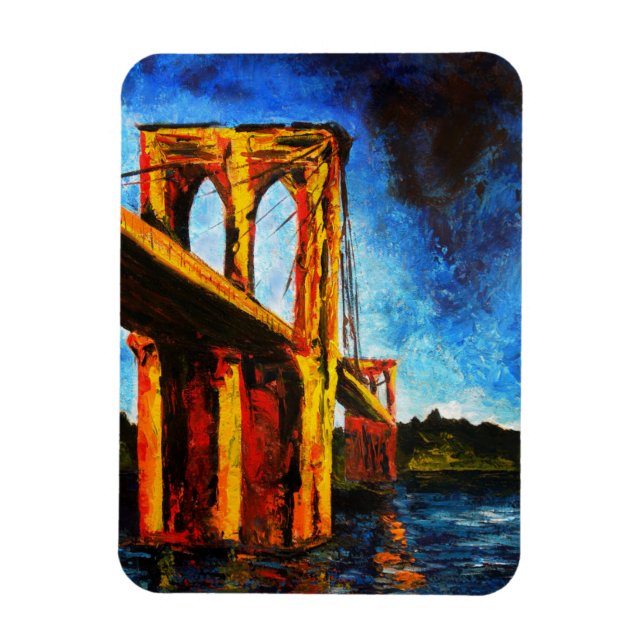 Brooklyn Bridge till Utopia 2009 Magnet (Vertikal)