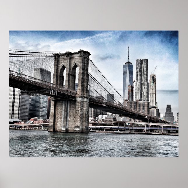 BROOKLYN BRIDGE UNDER DAGEN POSTER (Framsidan)