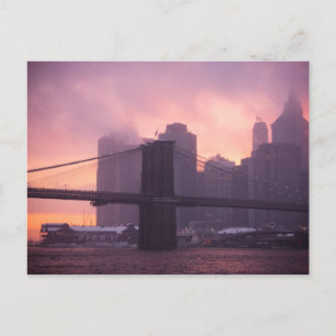 Brooklyn Bridge under snöstorm Vykort