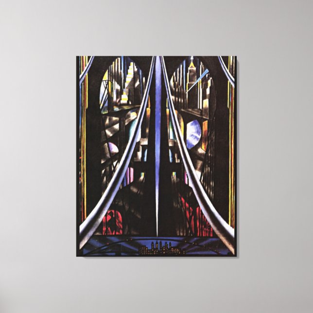 Brooklyn Bridge, variant på ett gammalt tema Canvastryck (Framsida)