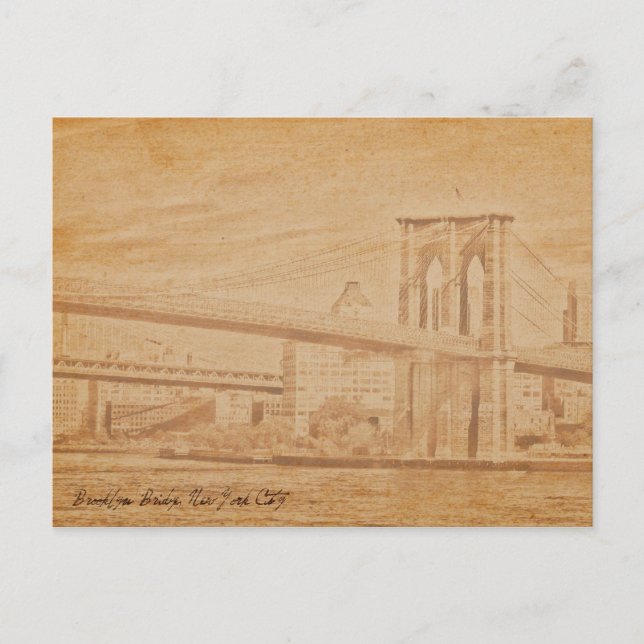 Brooklyn Bridge Vykort (Framsida)