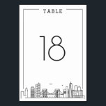 Brooklyn Bröllop | BORDSNUMMER<br><div class="desc">Ett kort för bröllop-bordsnummer i elegant för ett giftermål som tar ställe i den underbara staden Brooklyn i New York. Den har ett enklare bordsnummer som vilar över en stiliserad version av den populära stadens unika skylt.</div>