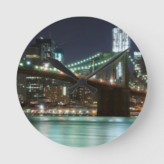 Brooklyn-bron - Färg Rund Klocka