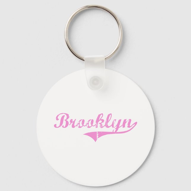 Brooklyn Classic Stil Namn Nyckelring (Framsida)