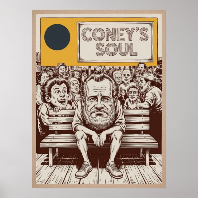 Brooklyn Coney Island Soul Boardwalk Människor Kon Poster (Framsidan)