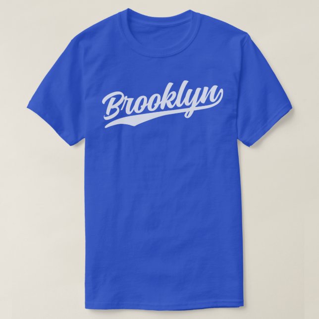 Brooklyn Cursive White T Shirt (Design framsida)