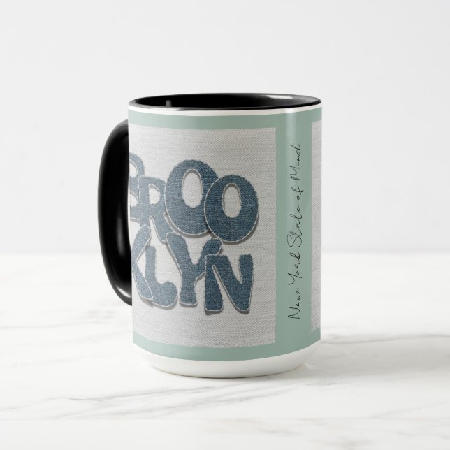 Brooklyn Denim Mug | New York City Gift Mugg (Framsida vänster)