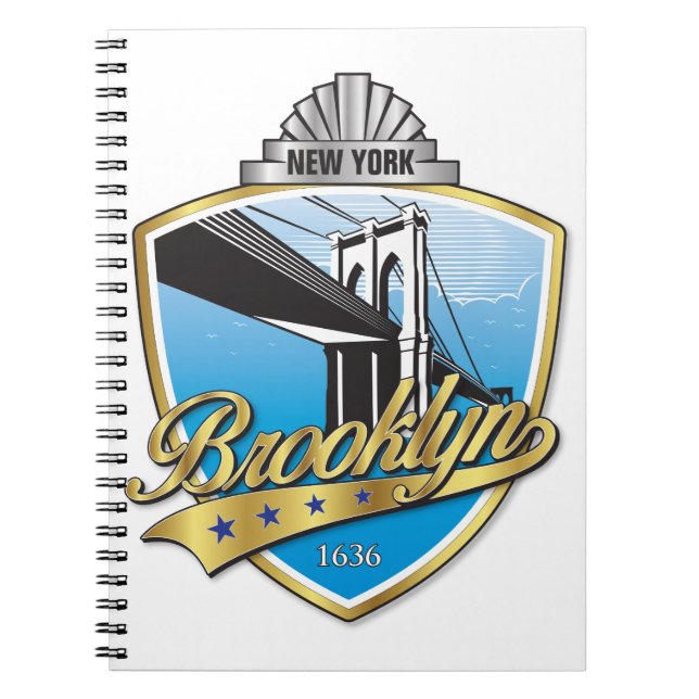 Brooklyn Design Guld Anteckningsbok (Framsidan)