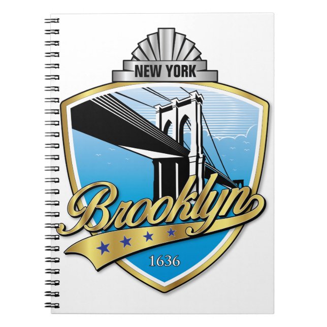 Brooklyn Design Guld Anteckningsbok (Framsidan)