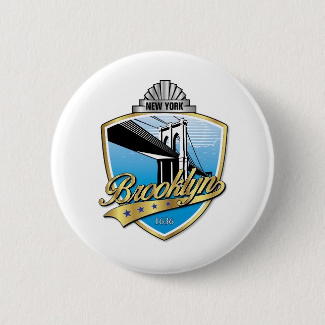 Brooklyn Design Guld Knapp (Framsida)