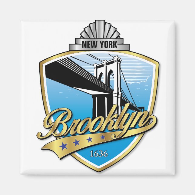 Brooklyn Design Guld Magnet (Framsidan)