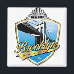 Brooklyn Design Guld Magnet<br><div class="desc">Edward Eksi skapar en av de mest berömd Borough of New York Brooklyn-designen.</div>