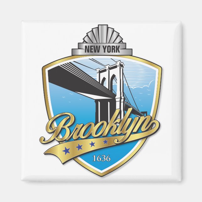 Brooklyn Design Guld Magnet (Framsidan)