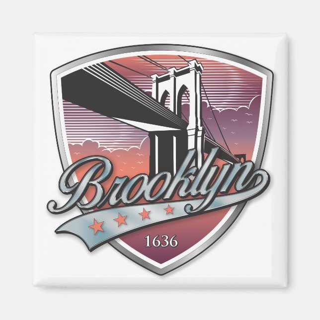Brooklyn Design Silver Magnet (Framsidan)