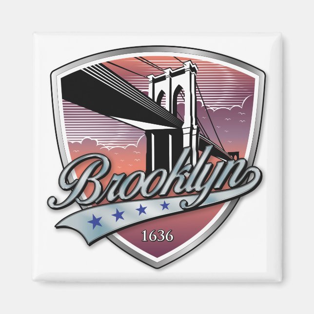 Brooklyn Design Silver Magnet (Framsidan)