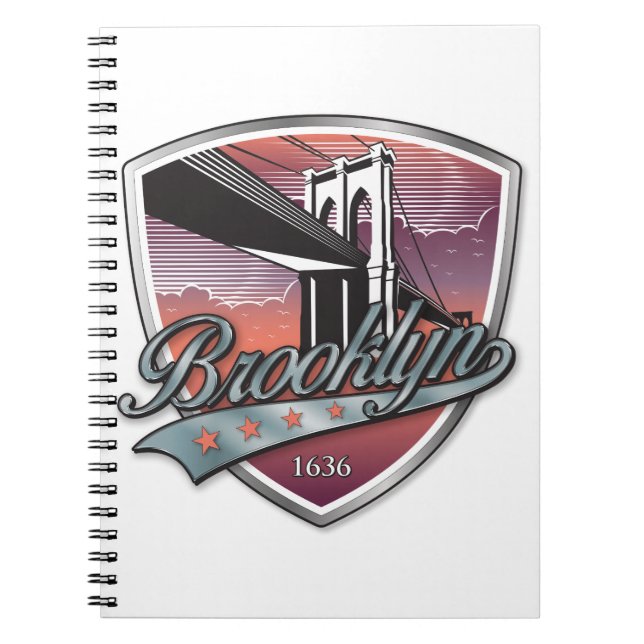 Brooklyn Design Silver Metallic Anteckningsbok (Framsidan)