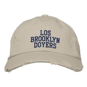 BROOKLYN DOYERS MANAR Distress Chino Twill Cap Broderad Keps