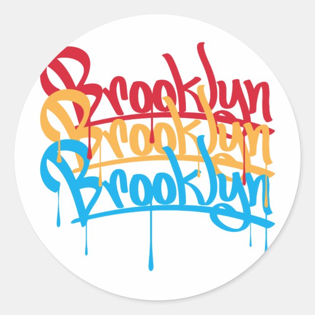 Brooklyn färger runt klistermärke (Framsida)
