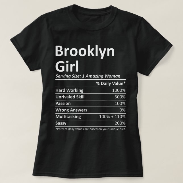 BROOKLYN GIRL NY YORK Funny City Roots US T Shirt (Design framsida)