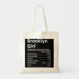 BROOKLYN GIRL NY YORK Funny City Roots US Tygkasse