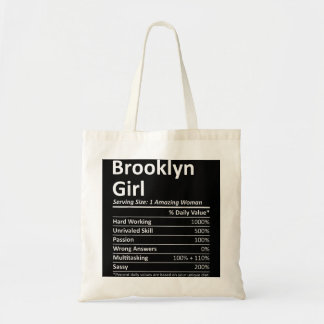 BROOKLYN GIRL NY YORK Funny City Roots US Tygkasse